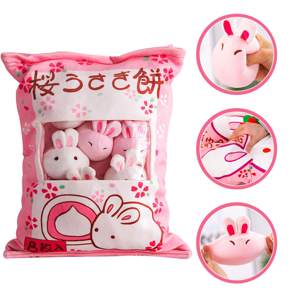 ULTNICE Rabbit Plush Toy Adorable Design Stuffed Rabbit Doll Plush for Couch Nap 1 Set