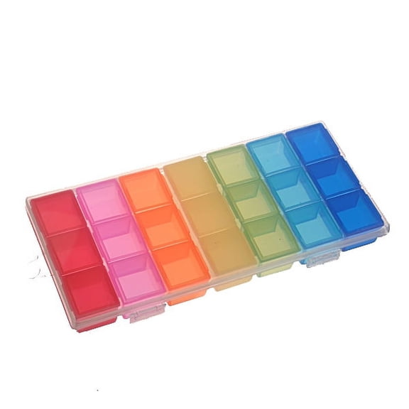 ULTNICE Rainbow Pill Case Colorful Tablet Container in Multi Colors Fits Most Tablets