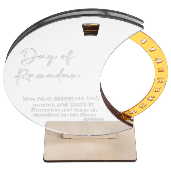 ULTNICE Ramadan Countdown Calendar Wooden Advent Reminder Decoration For Elegant Rotating