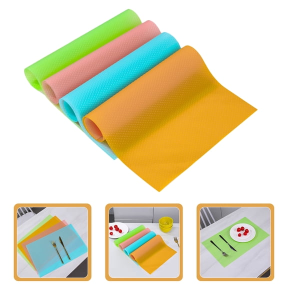 ULTNICE Eva Insulation Mats Assorted Color Non-Slip Fridge Shelf Liner for Home 4Pcs