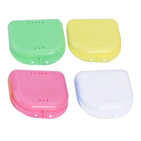 ULTNICE Retainer Case for Storing Use Made of Safe Plastic with Mirror Assorted Color Portable Small Size