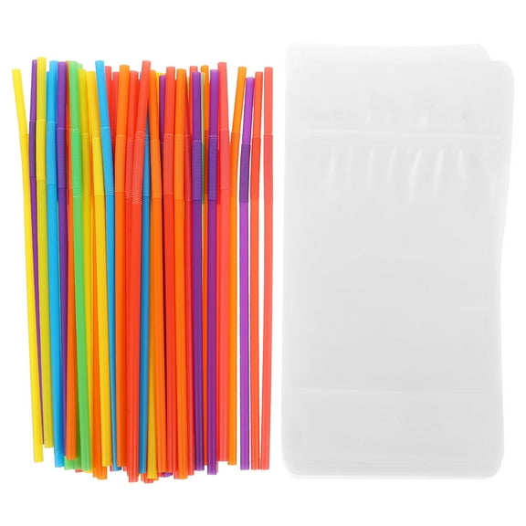 ULTNICE Reusable Drink Pouches For Alcohol 100 Pack Resealable Pouches Straws Bulk For Energy Drinks Cocktails