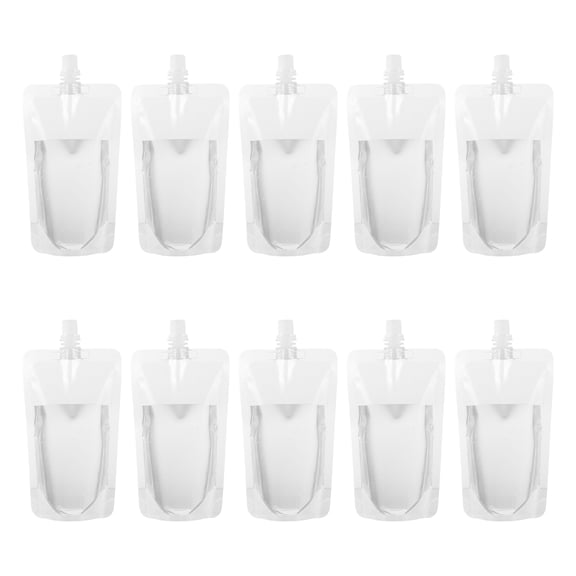 ULTNICE Reusable White Plastic Flasks for Storage Suitable for Drinks Soybean Milk Juice 250ML