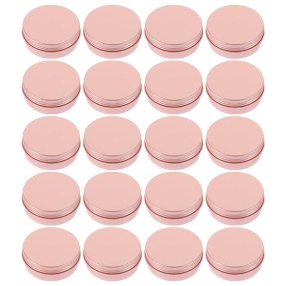 ULTNICE Rose Gold Aluminum Boxes with Spiral Lids for Creams and Makeup Samples Portable Storage Pieces