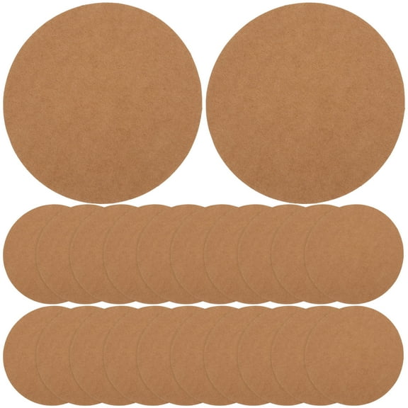 ULTNICE Round Drawing Cardboard for Home Use 40 Sheets Light Brown Wood Pulp