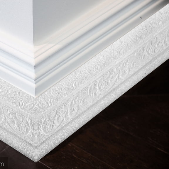 ULTNICE White Self Adhesive Wall Trim for Skirting Border and Wall Edge Decoration