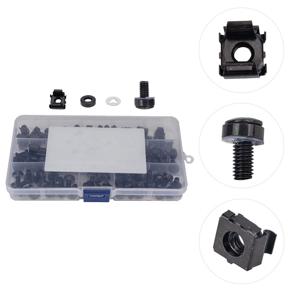 ULTNICE Hardware Nuts Cage Nuts Rack Screws Black 1 Set