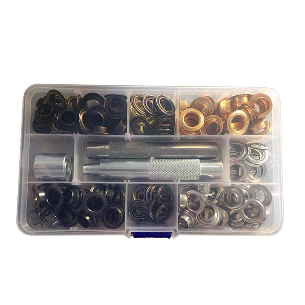 ULTNICE 25Sets Assorted Color Eyelets for Shoes and Clothes with Metal Grommets Punching Tools