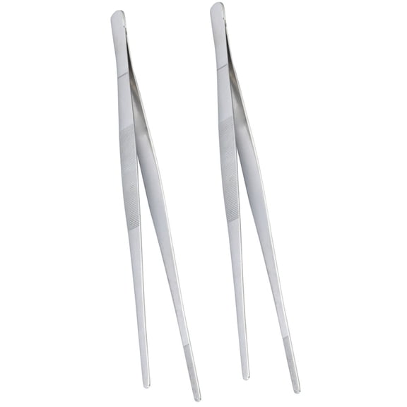 ULTNICE 2pcs Food Tongs Kitchen Tongs Stainless Steel Anti-Corrosion Barbecue Tongs for Catering Industry Daily Use