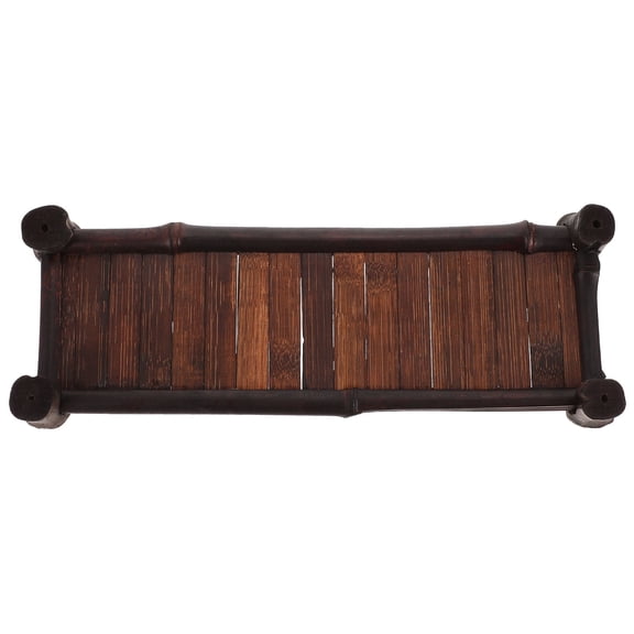 ULTNICE 1Pc Bamboo Tea Cup Plate for Home Use with Beautiful Multi Color Wood Grain Texture