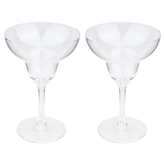ULTNICE Transparent Plastic Goblet for Drinking Safe Durable Lightweight Design 2pcs