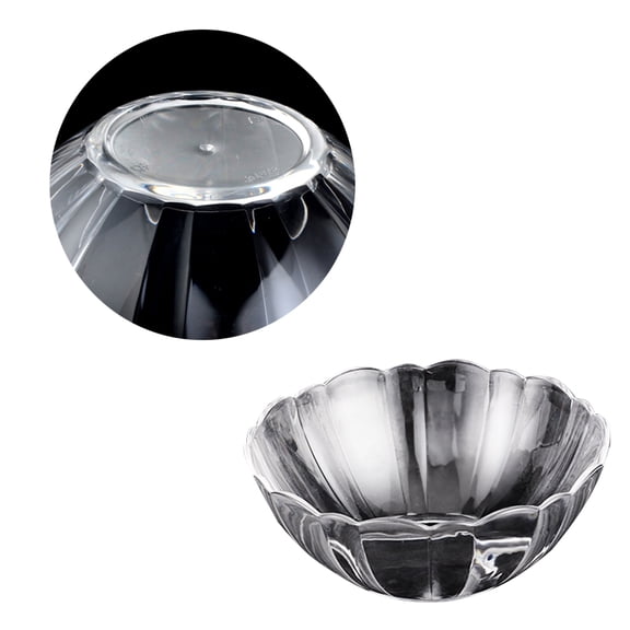 ULTNICE Transparent Serving Bowl Transparent PC Material Dessert Presentation for Guests 1Pack