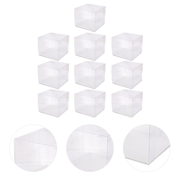 ULTNICE Durable Transparent Cake Carrier for Various Occasions 10Pcs