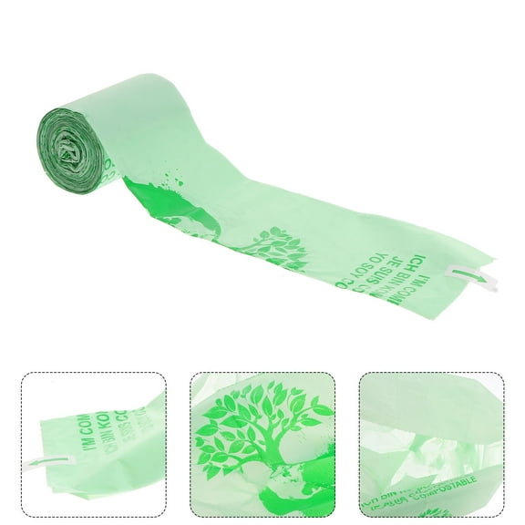 ULTNICE Trash Bags for Kitchen Use Made of Plastic Green Color and Strong 6L