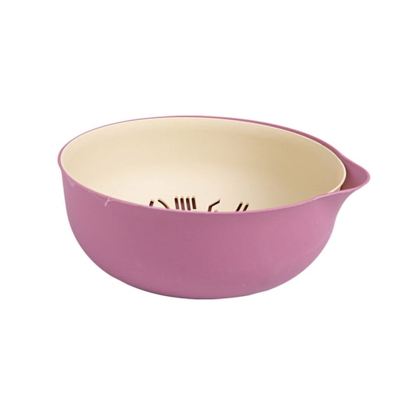 ULTNICE Vegetable Cleaner and Strainer for Sink Kitchen Colander Purple 1Pcs