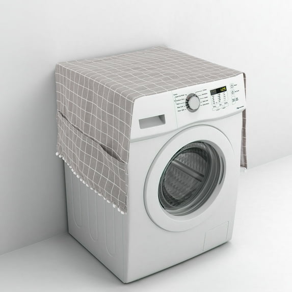 ULTNICE Washer Dryer Cover for Protection Use in Assorted Colors Made of Cotton and Linen 29.5x19.7 Inches