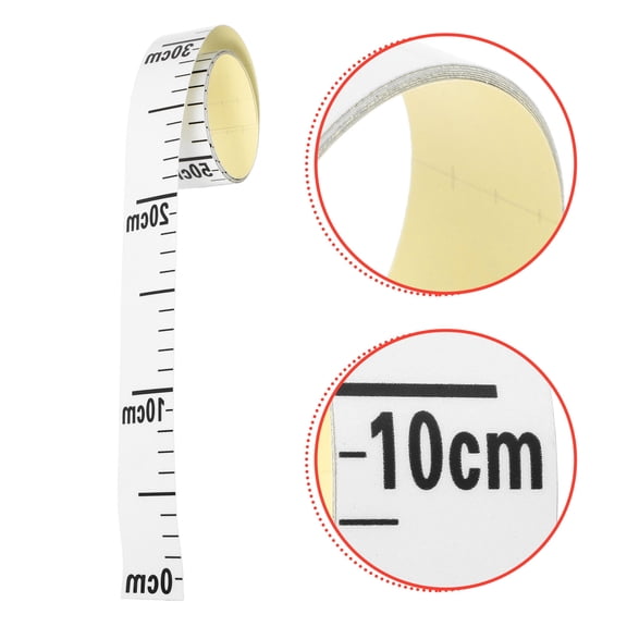 ULTNICE Pool Water Level Gauge Ruler Sticker White 1Set 78.7X1.4X0.04In