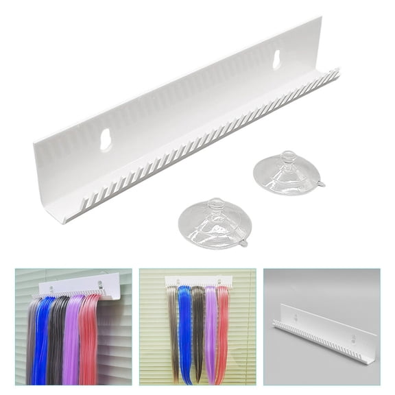 ULTNICE 2Pcs Portable White Wig Stand Hair Extension Organizer for Salon and Use