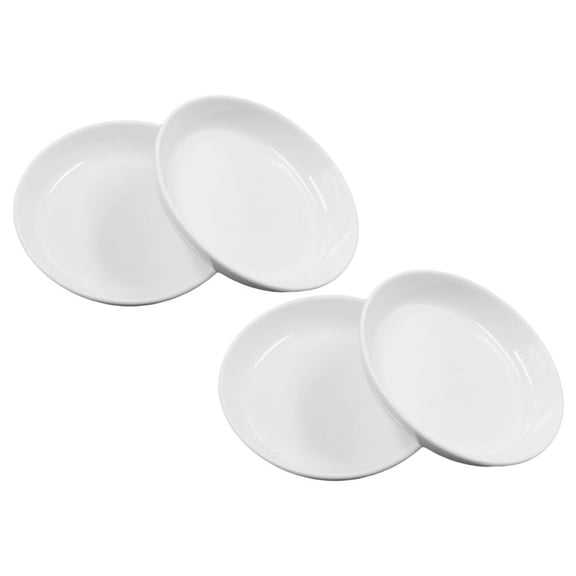 ULTNICE White Plastic Ink Plates for Calligraphy and Storage Ideal for Office Study or Art Room 4pcs