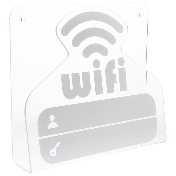 ULTNICE Wifi Board Sign Acrylic Wifi Sign for Bar Transparent Modern 1Pcs