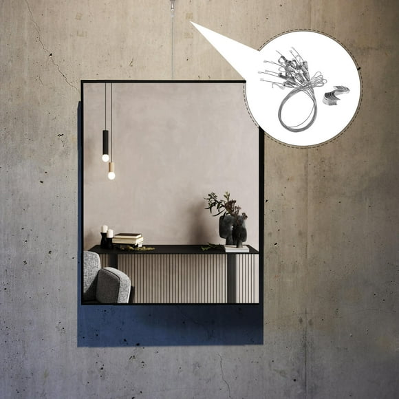 ULTNICE Picture Hanging Set Picture Hanging Wires Rope Hooks Kit Silver Stainless Steel 10 Sets