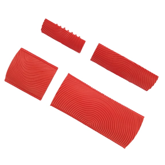 ULTNICE Wood Grain Roller Plastic Wood Graining Effect House Decoration Tools Red