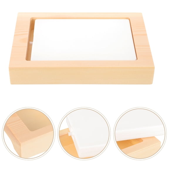ULTNICE sushi wood plate Seafood Retain Freshness Ice Plate White 1Pack Freezable Catering Industry