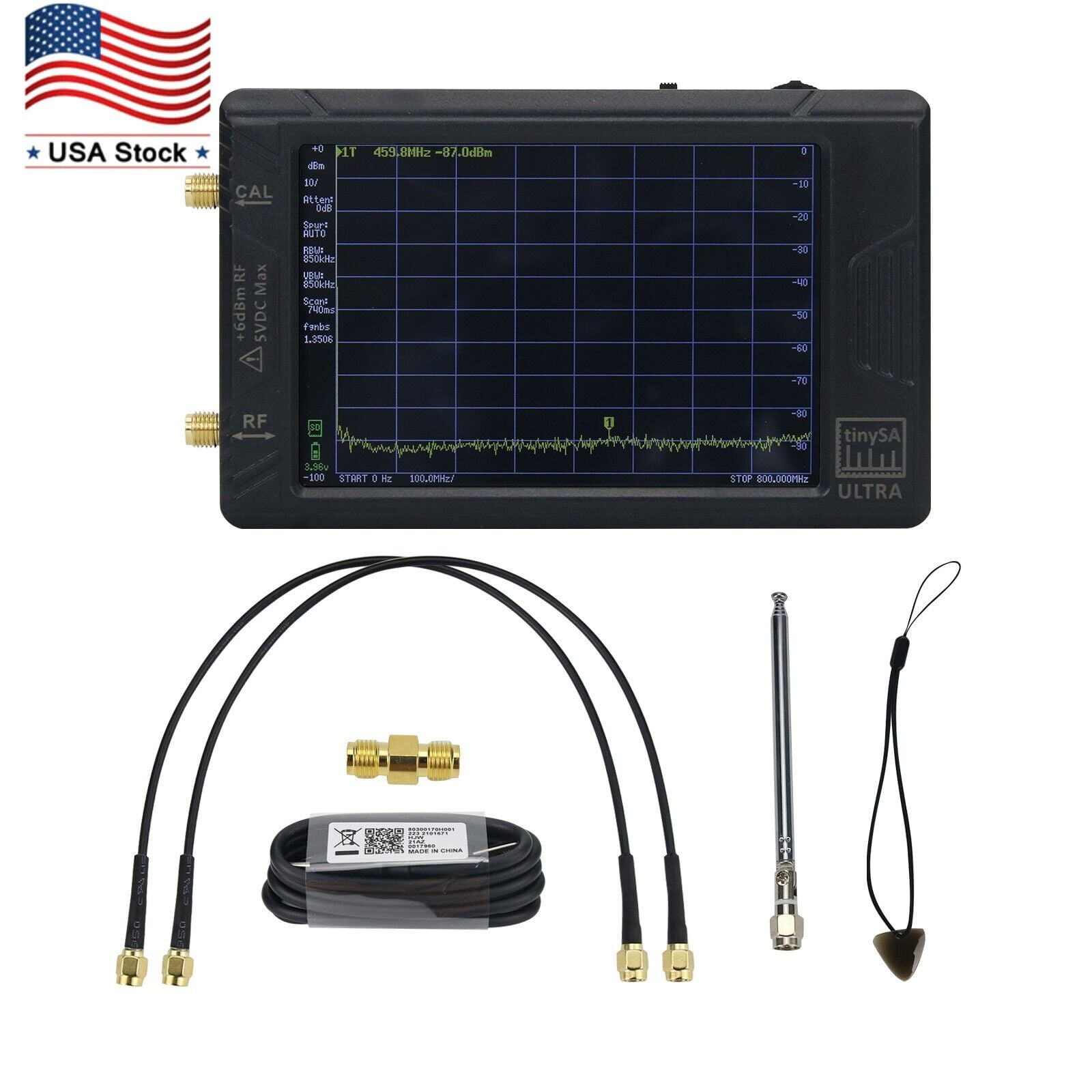 Spectrum Analysis Generator ULTRA 100k-5.3G RF Signal Generator Spectrum Analyzer 4-inch Display ...