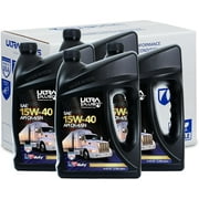 ULTRA 1PLUS SAE 15W-40 Full Synthetic Heavy-Duty Diesel Engine Oil - 15W 40 Motor Oil API CK-4/SN (4 Gallons)