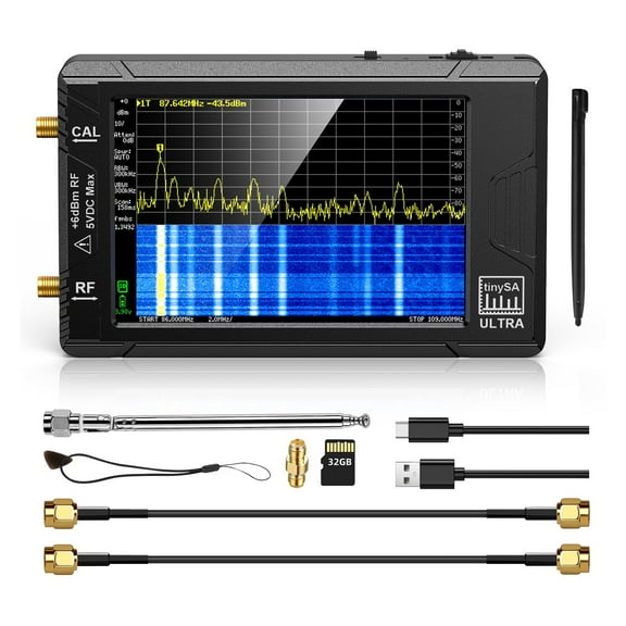 ULTRA 4" Display Tiny Spectrum Analyzer 100kHz To 5.3GHz 32GB Network Internal Lan Tester Generator Built In Battery ,Signal Generator