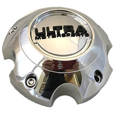 ULTRA 5 Lug CHROME Wheel Center Cap (QTY 4) p/n # 89-9750C WITH BOLTS