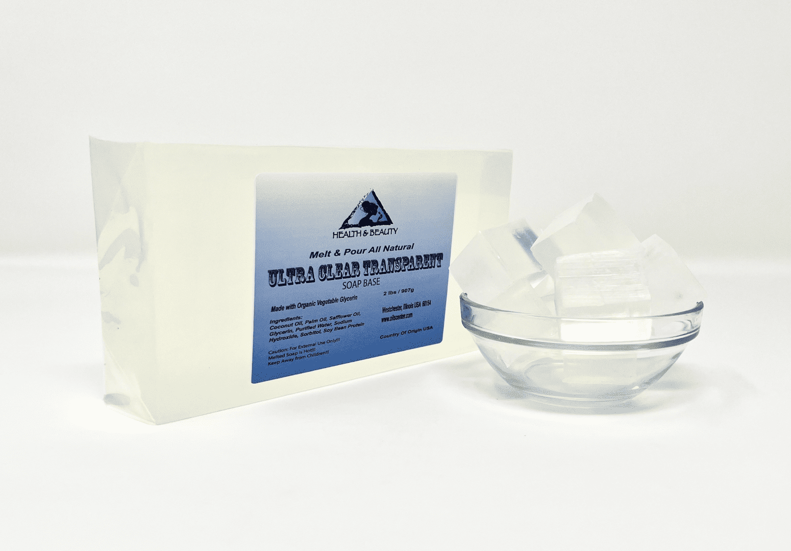 ORGANIC OIL] CLEAR GLYCERINE MELT & POUR SOAP BASE