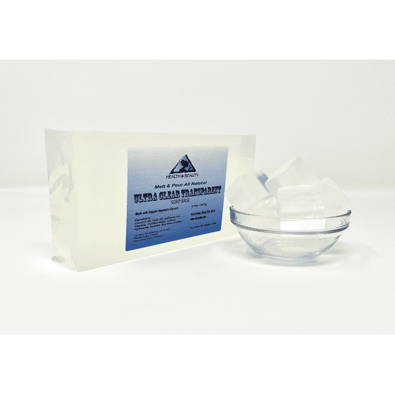 ULTRA CLEAR TRANSPARENT ORGANIC GLYCERIN MELT & POUR SOAP BASE 100% PURE by H&B OILS CENTER 2 LB