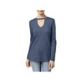 thumbnail image 1 of Ultra Flirt Womens Juniors Cut-Out V-Neck Choker Top, 1 of 1