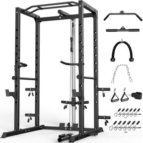 BalanceFrom PC-1 Series Home Gym Power Cage with 1000lb Capacity, Squat ...
