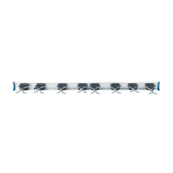 ULTRA-HOLD 36'' Rail with 8 Hooks, Track Storage System