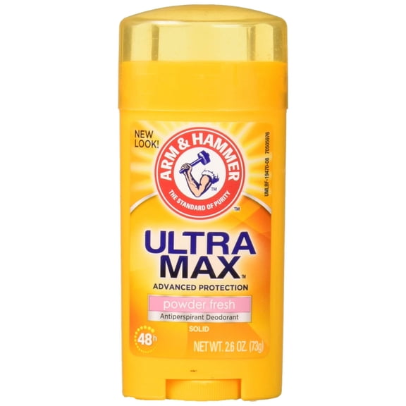 Arm & Hammer Ultra Max Deodorant- Powder Fresh- Solid Oval (Pack of 14)