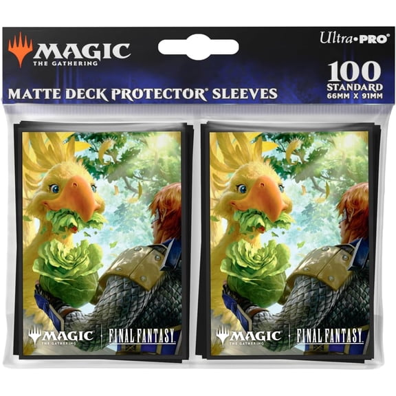 Ultra PRO - Final Fantasy x Universes Beyond Gysahl Greens 100ct Deck Protector Sleeves for Magic: The Gathering | Trading Card Accessories, Collectible Card Game Gear, Final Fantasy Collectibles
