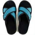 thumbnail image 1 of ULTRAIDEAS Men's Adjustable Sandal Slipper with Memory Foam House Slides (Light Blue, Size 11-12), 1 of 5