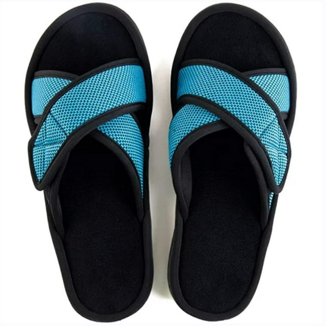 ULTRAIDEAS Men's Adjustable Sandal Slipper with Memory Foam