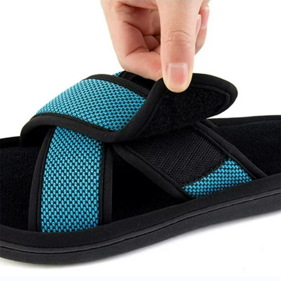 ULTRAIDEAS Men's Adjustable Sandal Slipper with Memory Foam