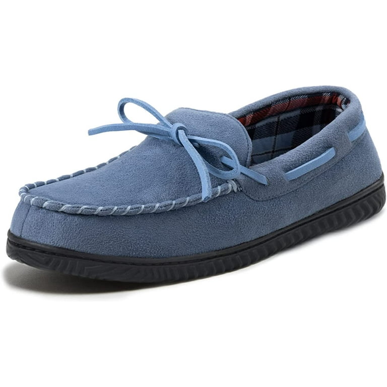 ULTRAIDEAS Men s Cozy Moccasin Slippers with Memory Foam Indoor