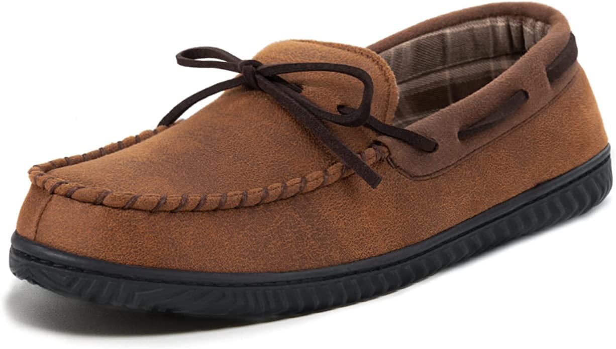 ULTRAIDEAS Men's Nealon Moccasin Clog Slippers | Slip-On Indoor/Outdoor House Shoes | Memory Foam Comfort
