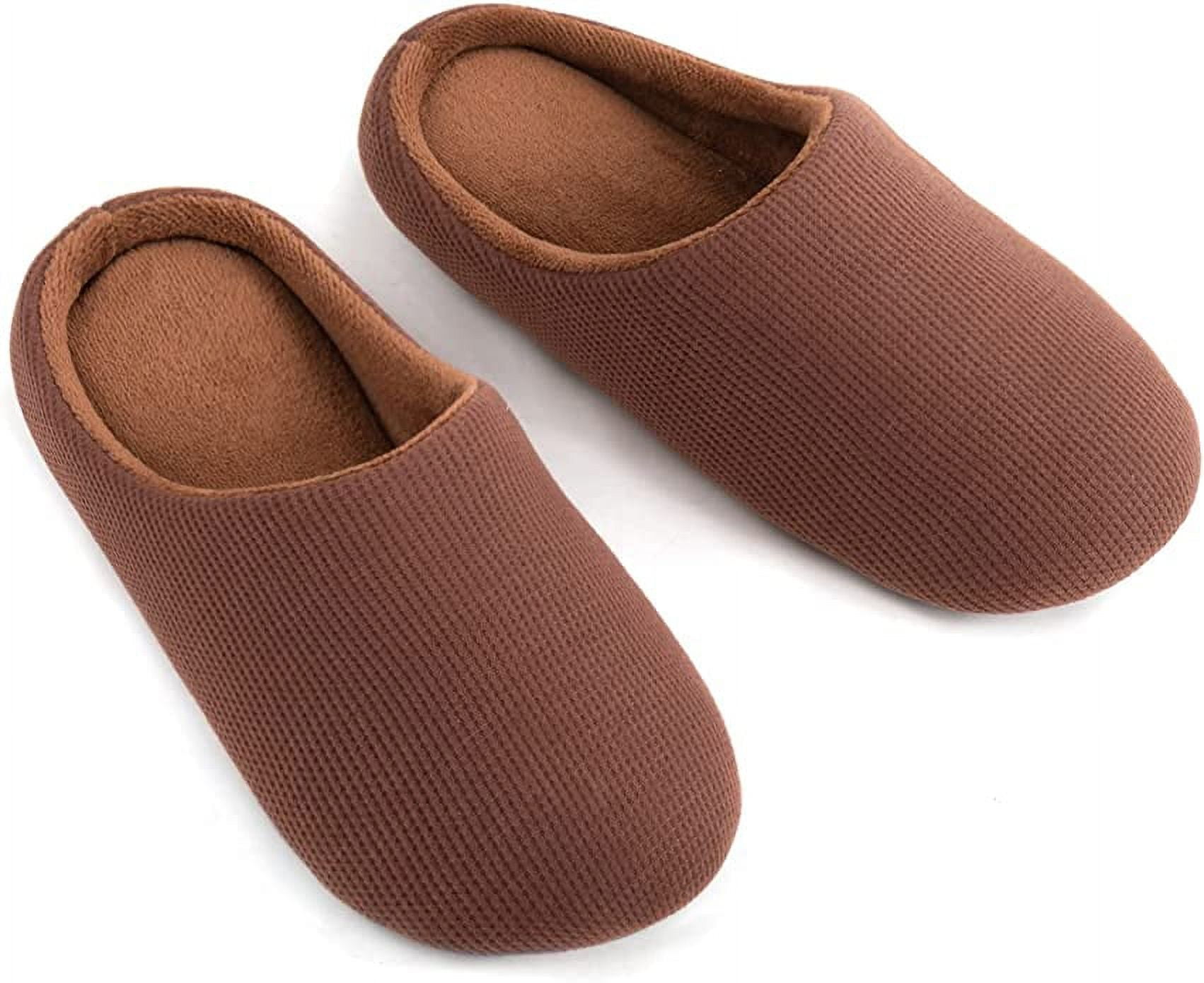 ULTRAIDEAS Men s Lightweight Cotton Slippers with Memory Foam and