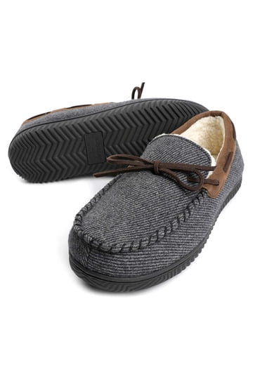Pantofole Uomo ULTRAIDEAS In Pelle Scamosciata Morbida | Mocassini Con Memory Foam E Fodera In Peluche | Lavabili In Lavatrice | Marroni - 2