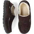 thumbnail image 1 of ULTRAIDEAS Mens Moccasin Fuzzy Slippers with Sherpa Fleece Lining Indoor Outdoor House Shoes, 1 of 6