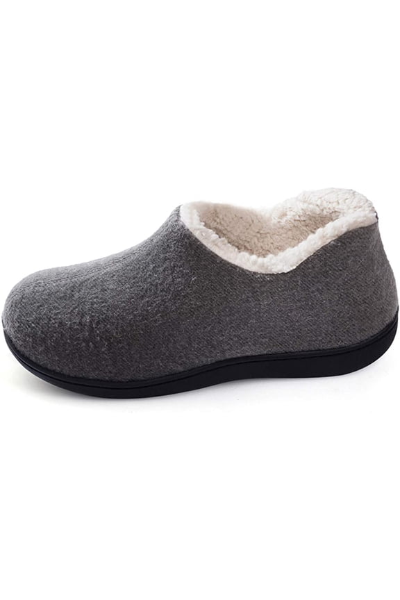 Women's Bootie Slippers Fuzzy with Memory Foam Indoor Loafer House Shoes