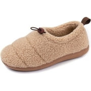 ULTRAIDEAS Women s Cozy Faux Sherpa Fleece Slippers with Drawstring Memory Foam House Shoes