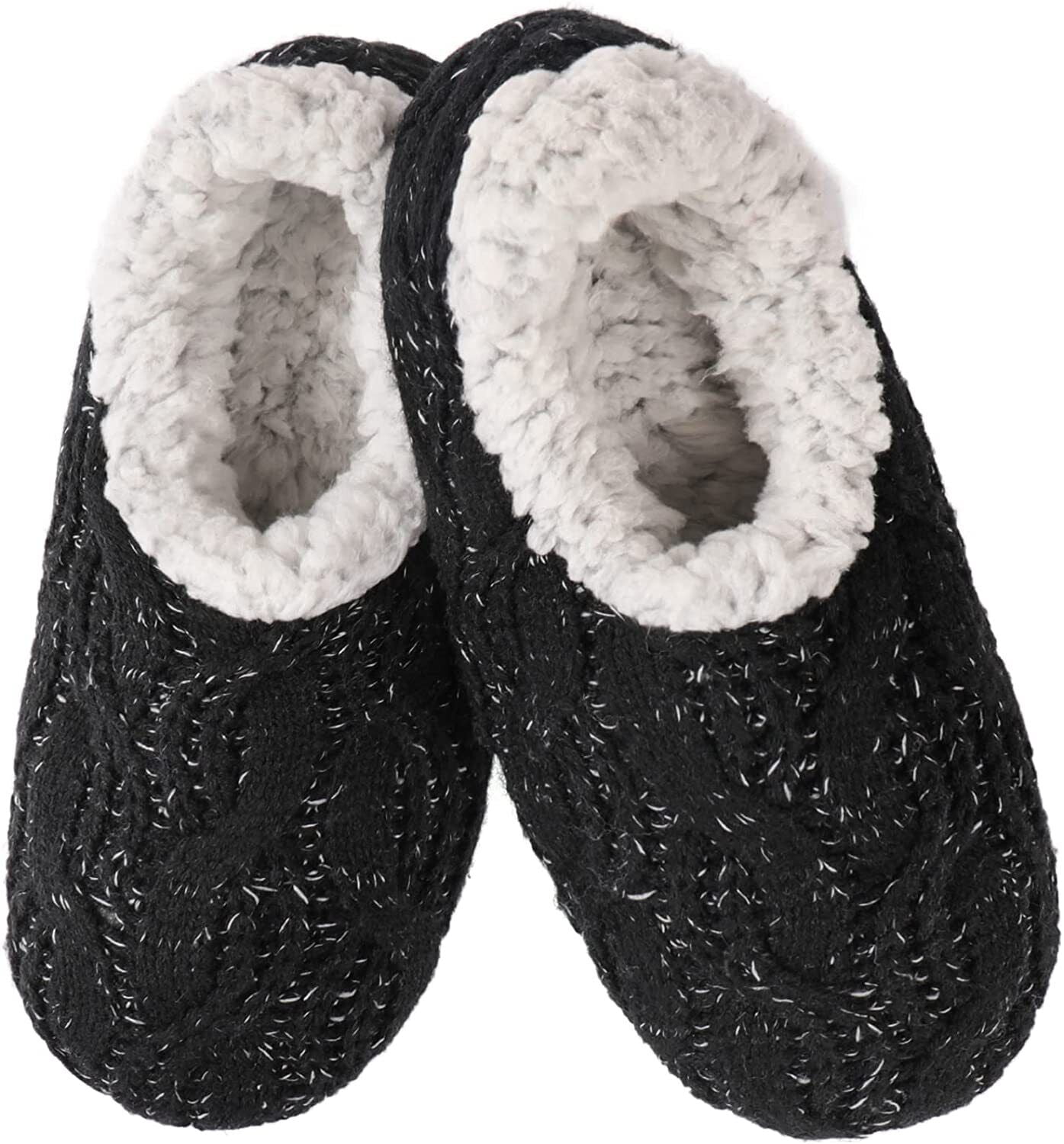 ULTRAIDEAS Women's Cozy Knit Slipper Socks with AntiSkid Grippers