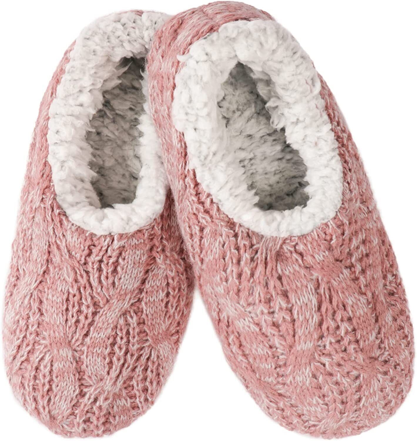 ULTRAIDEAS Women's Cozy Knit Slipper Socks with AntiSkid Grippers